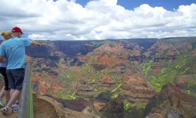 Waimea Canyon State Park provides views of a beautiful natural wonder – the deep, colorful gorge of Waimea Canyon. 