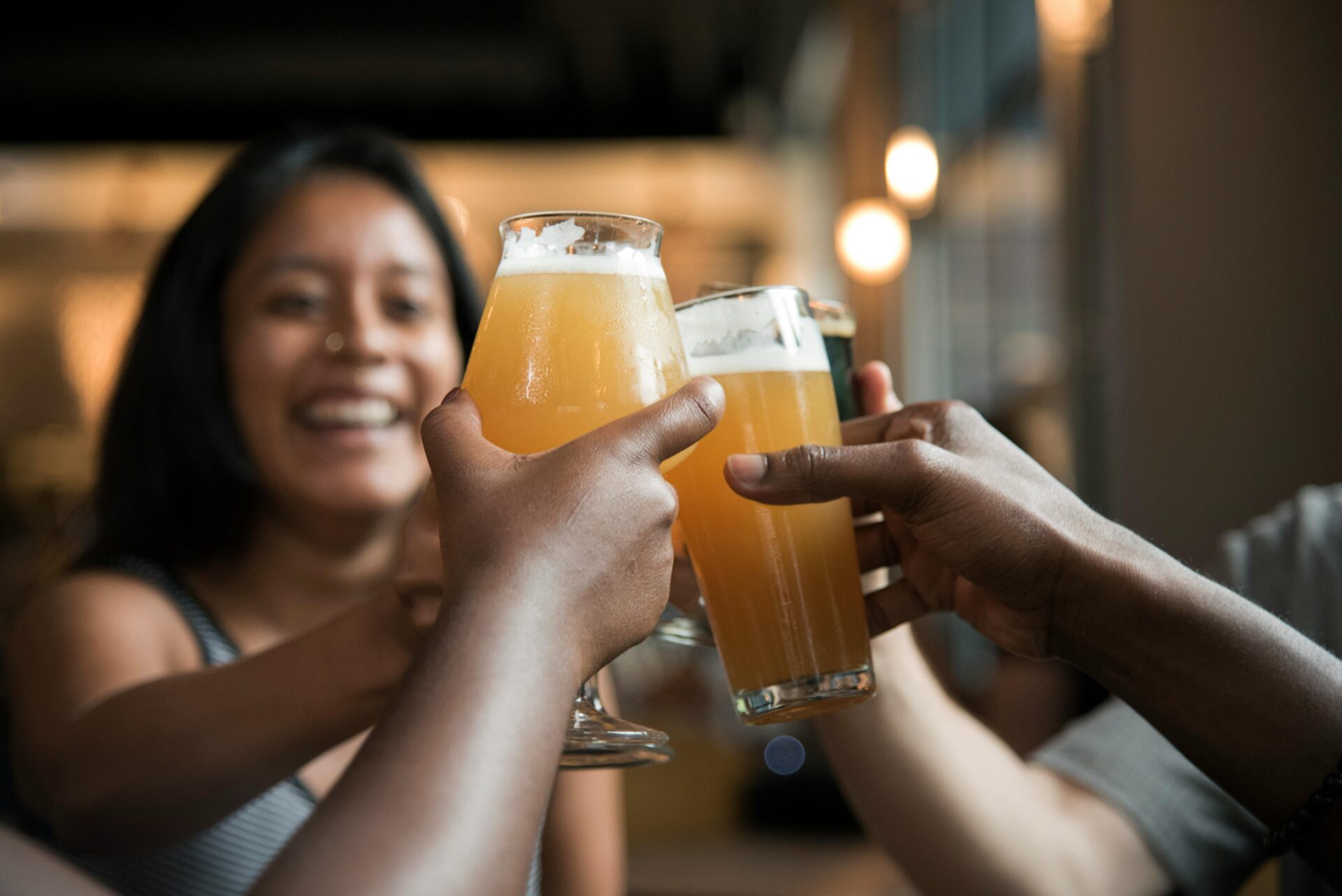 group of people enjoying beer