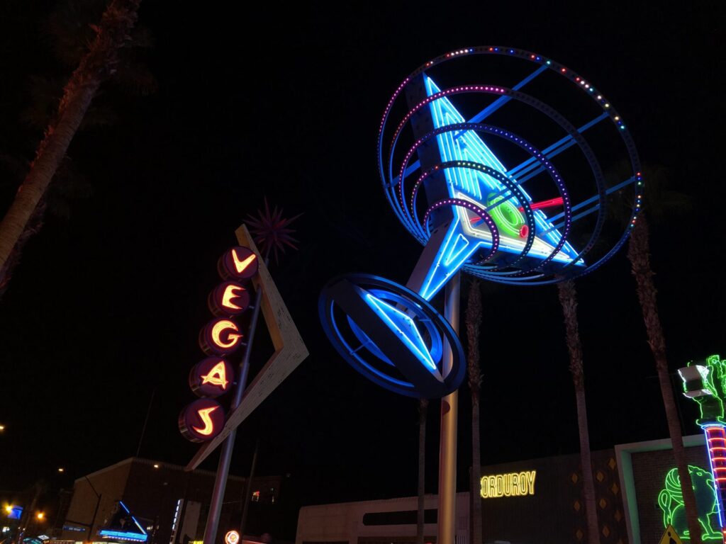 Neon signs in downtown Las Vegas