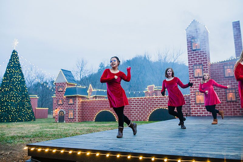 dancer at the polar express great smoky mountains