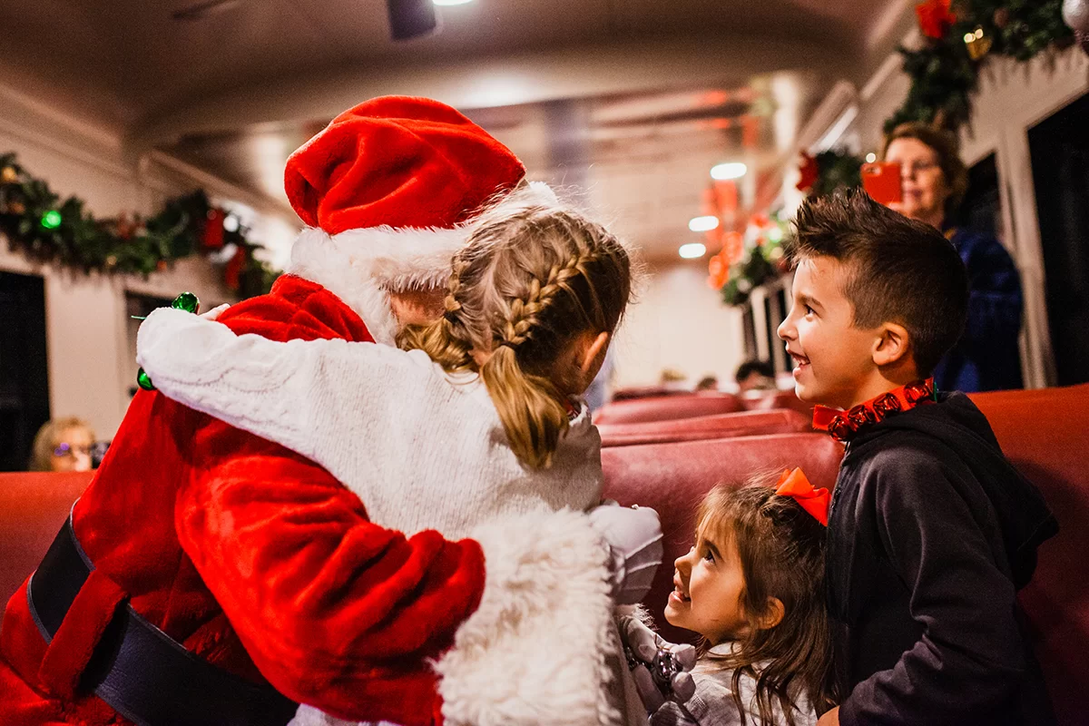 santa on the polar express